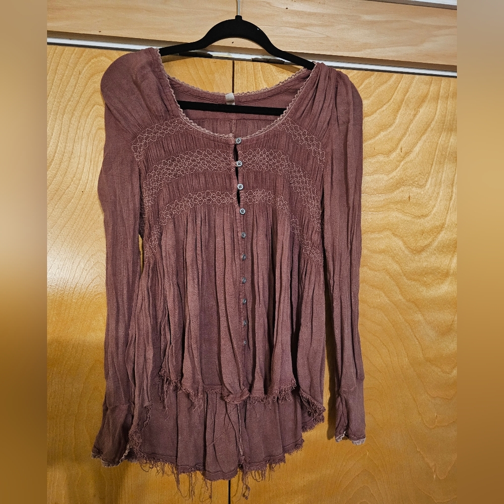 Free People Size Small Mauve Top